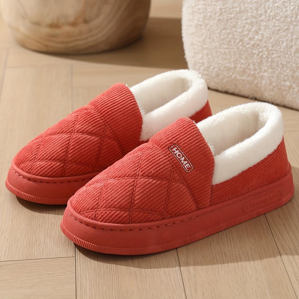 Women's & Men's Winter Slippers Heavy-Duty Thick-Soled Warm Indoor Outdoor House Shoes with Sole