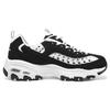 Skechers DLites 1.0 Mesh Versatile Sports Low-Top Dad Shoes Women Sneakers Black White 896197-BKW