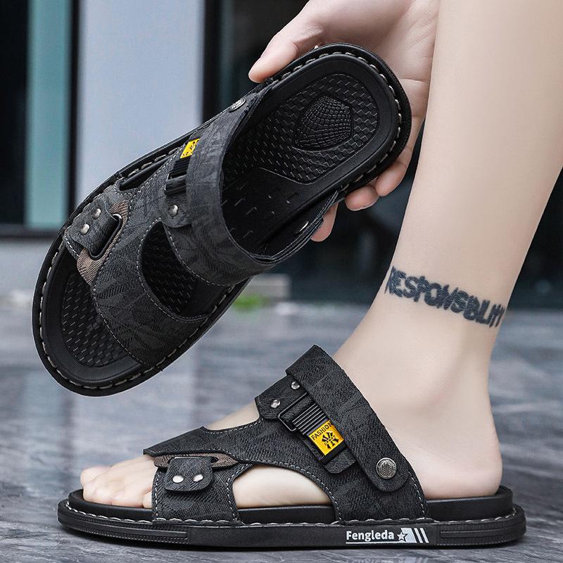 Sandals New Summer Beach One-word Breathable Driving Two Wear Leisure Sports Outdoor Cool Slippers