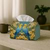 1pc Vintage Ornamental Artistic Tissue Box | Parrot Floral Multifunctional Fabric Tissue Box, Suitable for Bedroom, Living Room, Car, Home Decoration,