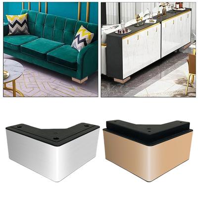 4pcs L Shape Stainless Steel Furniture Sofa Legs Coffee Table TV Cabinet Bathroom Ark Stool Furniture Leg Bed Plastic Foot Pad