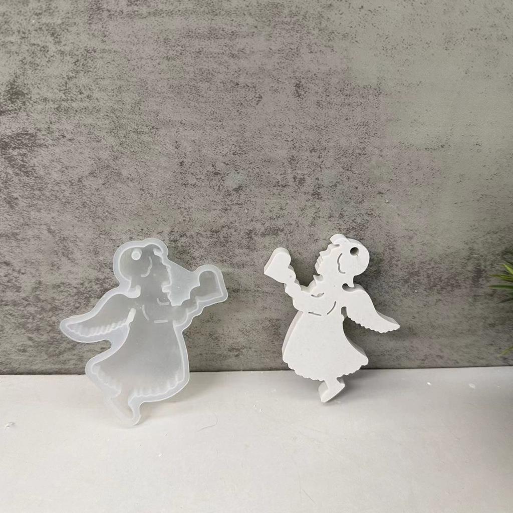Silicone Christmas Decorations Mold Set Handmade Christmas Decoration Silicone Molds for Crafting Hanging Ornament Charm
