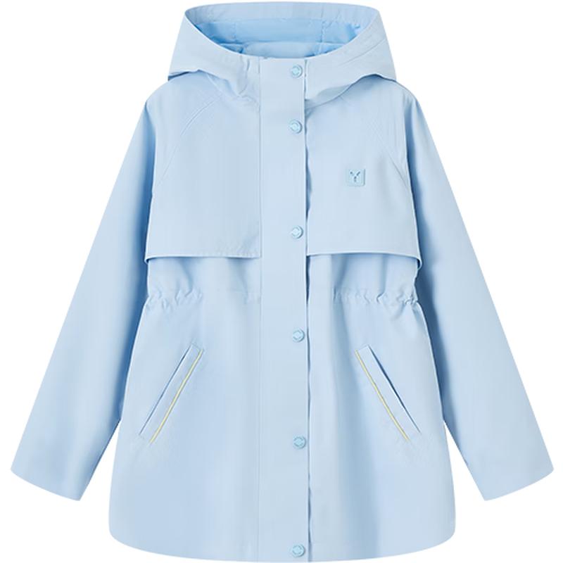 YEEHOO Girls' Three-Proof Hooded Outdoor Jacket