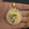 New Fashion Hip Hop HIPHOP Jewelry Disc Horse Head Pendant Necklace