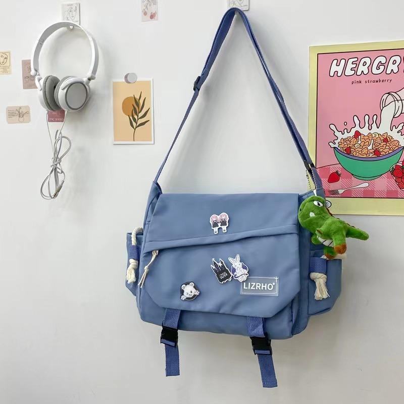 Wind Large-capacity Shoulder Bag, Harajuku Retro Tooling Style Messenger Bag, Student Nylon Messenger Bag