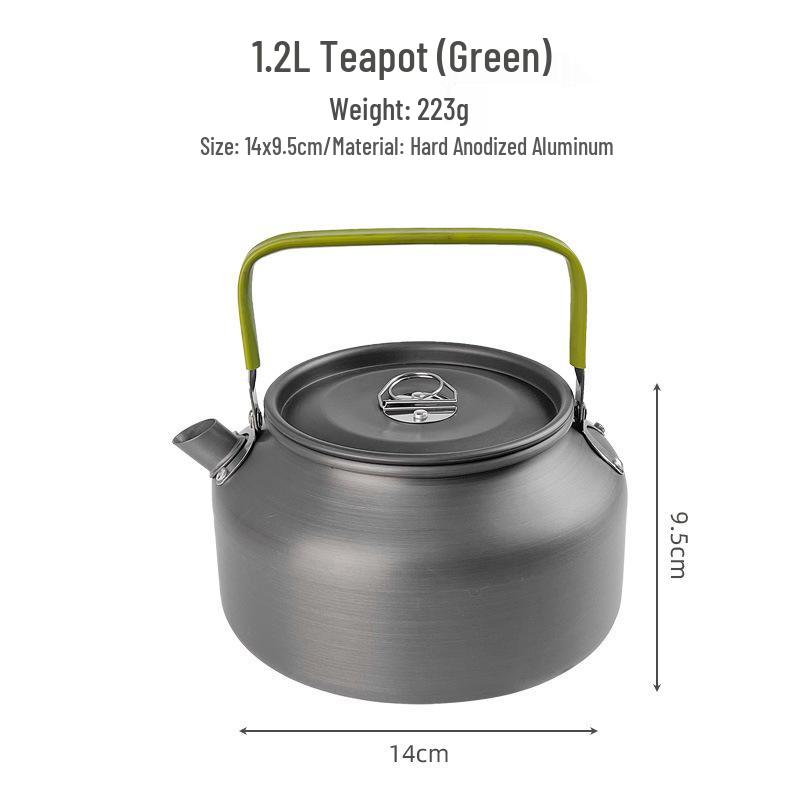 Tragbare Outdoor Aluminium Teekanne und Kaffeekessel für Camping, Bergsteigen und Brauen am Lagerfeuer.