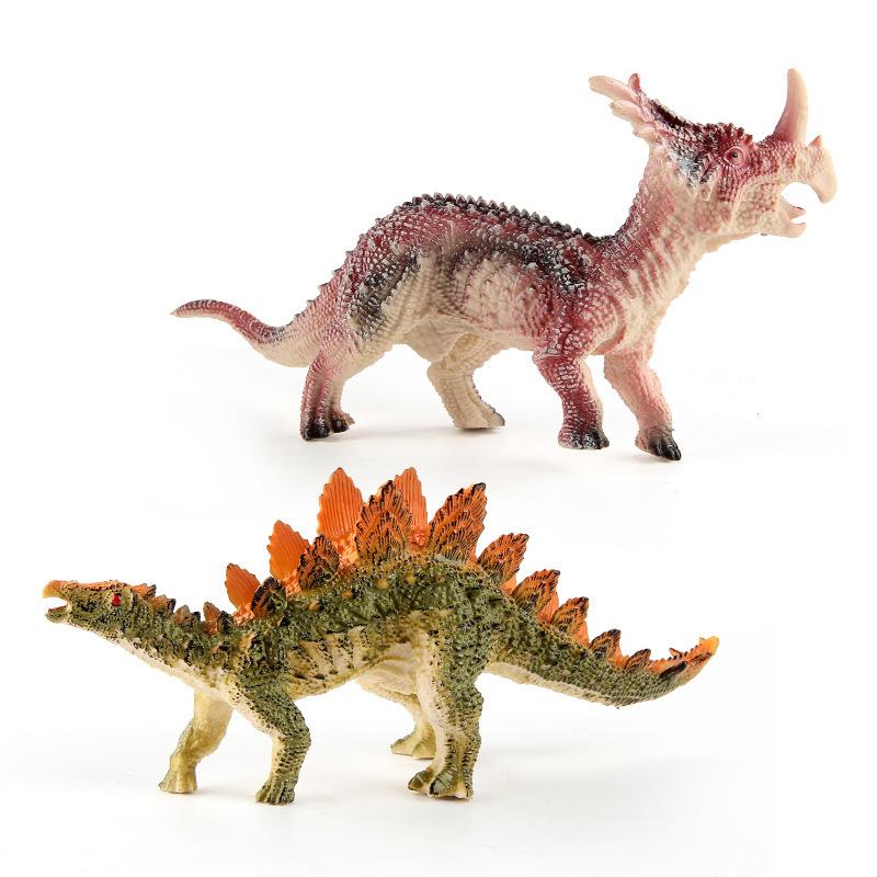 Factory Xd-7 Jurassic Simulation Dinosaur Animal Model, Mosasaurus Stegosaurus Triceratops Ornament Toy