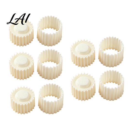 Double-sided Lace Embosser 2-in-1 Round Mooncake Mold Double Ended Pastry Press with Scallop And Home Baking Gadgets Spiral Embossing for DIY Baking,