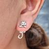 Vintage Niedlicher Katzenohrring Für Damen Silberfarbe Gotisches Tier Kätzchen Fuchs Frosch Ohrstecker Weibliche Mädchen Charme Schmuck Geschenk