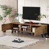 Modern TV cabinet with 2 doors and 2 open compartments – 160.5 x 35.5 x 45 cm