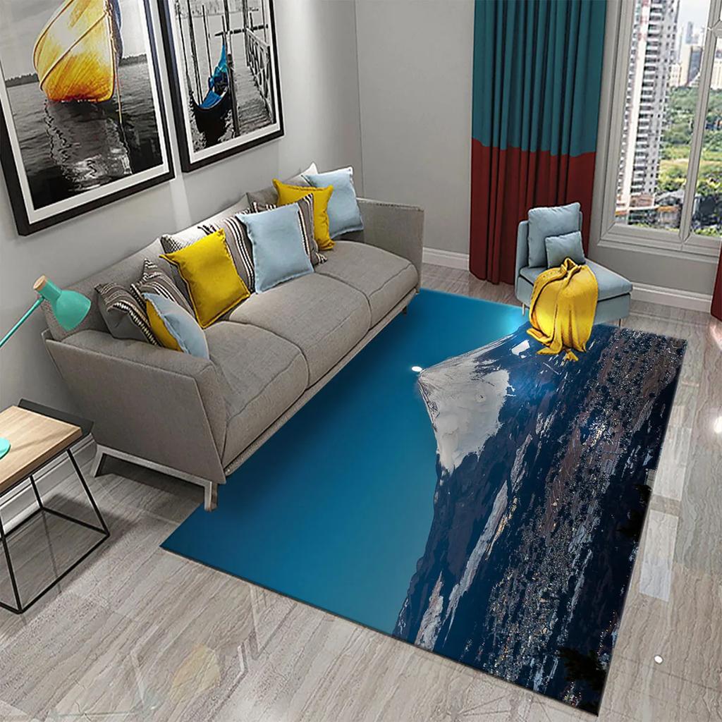 Japan Mount Fuji Carpet for Kitchen Living Room Bathroom Bedroom  Doormat Entrance Non-slip Mat Rug Corridor Home Decor Carpet