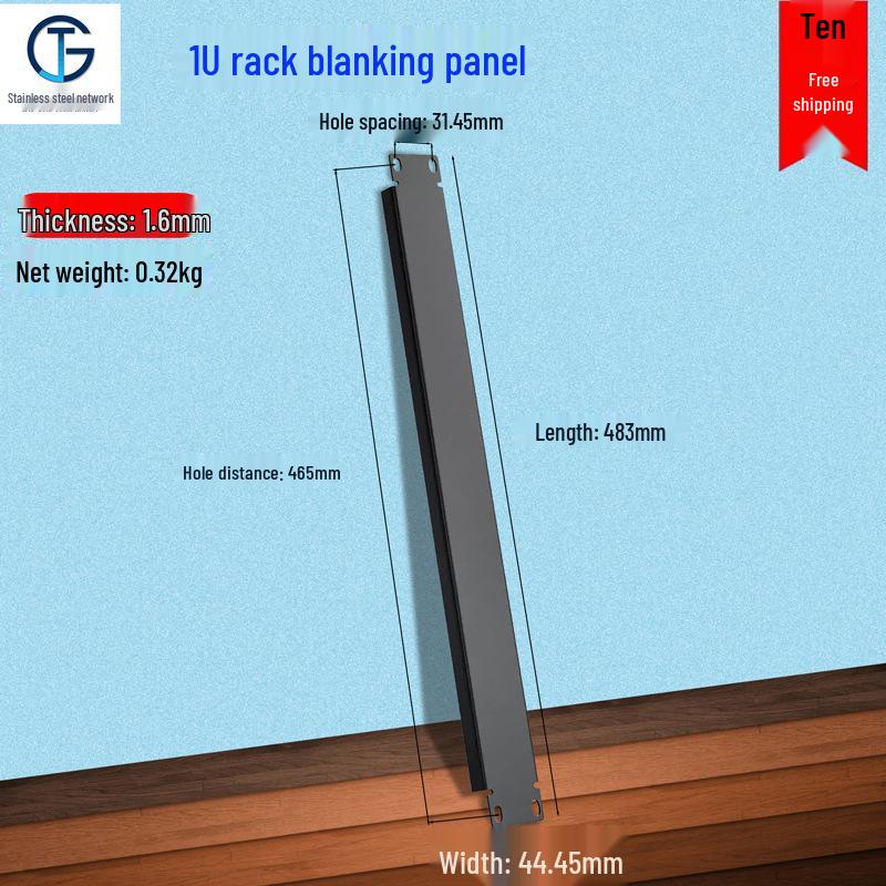19-inch Black Rack Mount Blank Panel with White Back - Available In 1U, 2U, 3U, 4U, and 6U Sizes.
