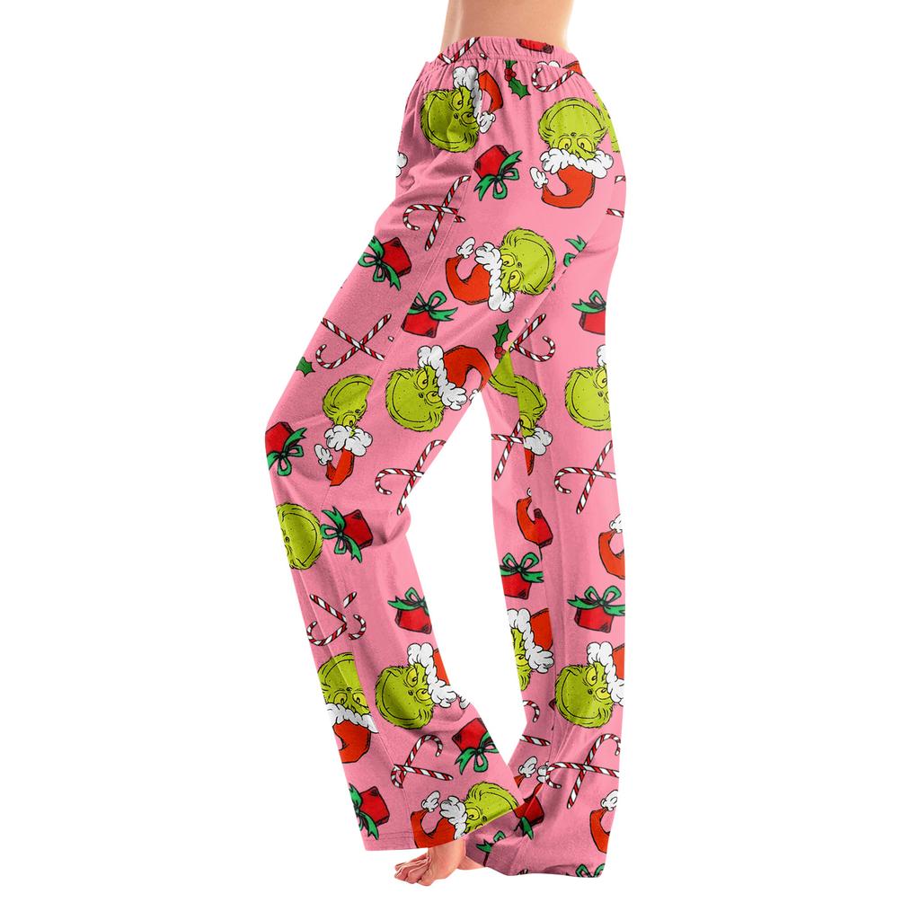 Pyjamahose Nachtwäsche Lässige Kordelzug Elastischer Bund Hose Bequeme Gerade Yoga Lockere Hose