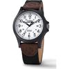 Timex TW4B08200 Expedition Acadia Mens Watch Black Brown White Leather Nylon Strap