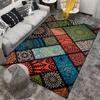 Mandala Pattern Colorful Quilt Cover Non-slip rug suitable for living room and bedroom sofas