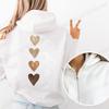 Fashion Gothic Love Heart Printed Long Sleeve Shirt Vintage Hoodies Women's Zip Up Hoodies Casual Fashion Zipper Jackets