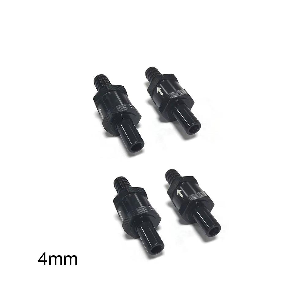 4Pcs Car Aluminum One Way Fuel Inline Non Return Check Valve 4mm 6mm 8mm 10mm 12mm for Carburettor and Low Pressure Fuel Systems 4MM