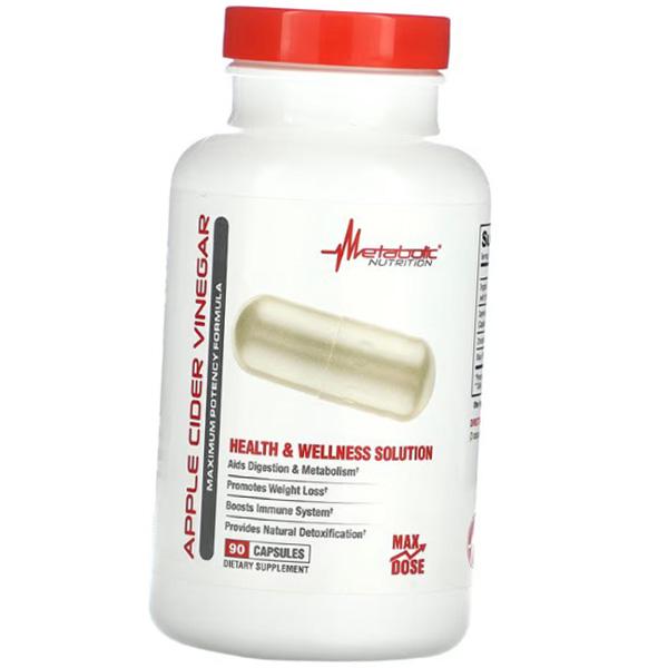Яблочный уксус, Apple Cider Vinegar, Metabolic Nutrition  90капс (72646004)