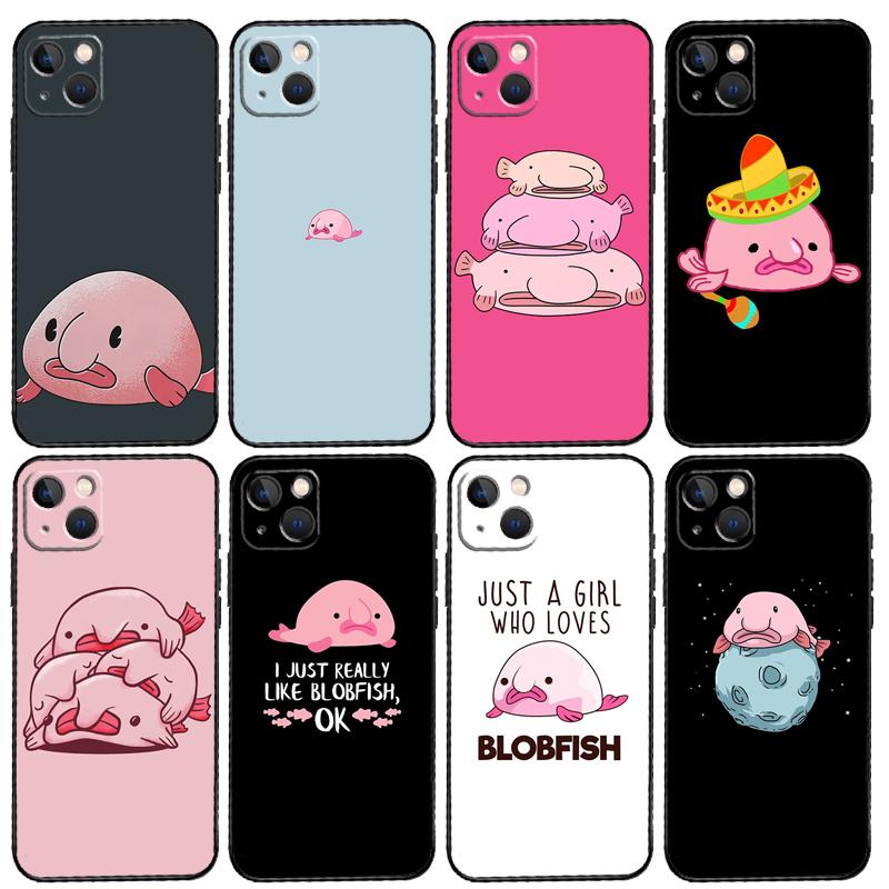 Cartoon Blobfish Case For Xiaomi Redmi Note 14 10 11 12 13 15 Pro Plus Cover For Redmi 15 15C 14C 12C 10C 13C