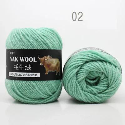 

Worsted Middle Thick Thread Blended Soft Merino Wool Yarn Yak Cashmere for Hand Knitting by 3.5 mm Crochet Needle 100g 90m
