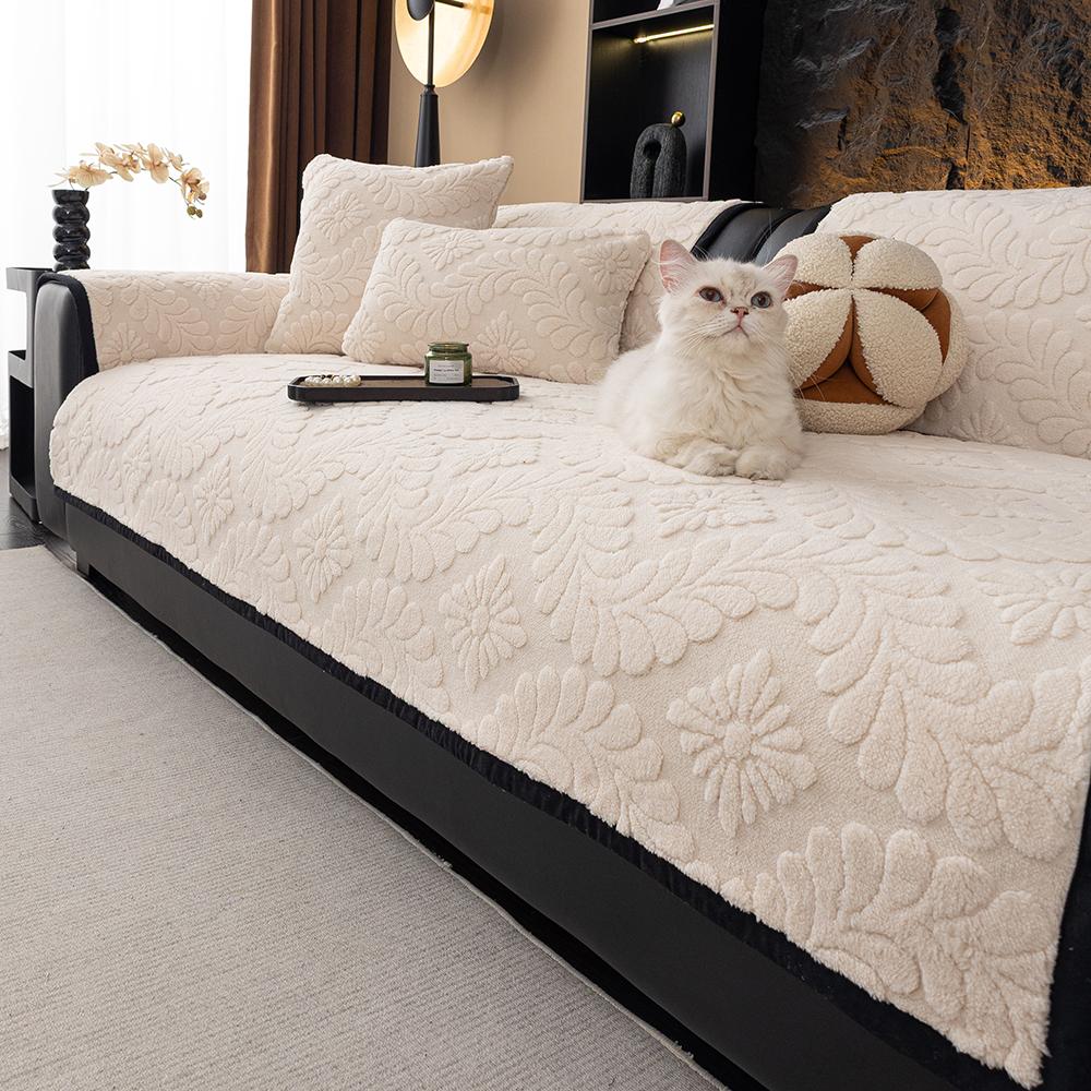 Jacquard Sofa Seat Cover High Quality Anti-Slip Padded Plush Sofa Cushion For Living Room Protector Couch Cover For Sofa