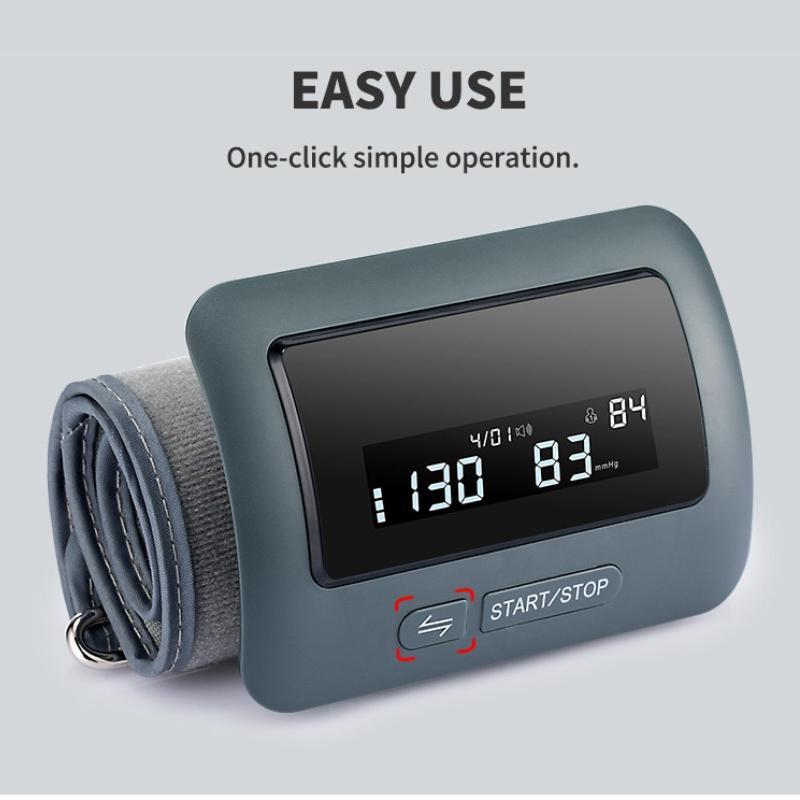 Automatic Blood Pressure Monitor with Voice Broadcast and Memory Function Heart Rate Pulse Monitor for Home Health Care