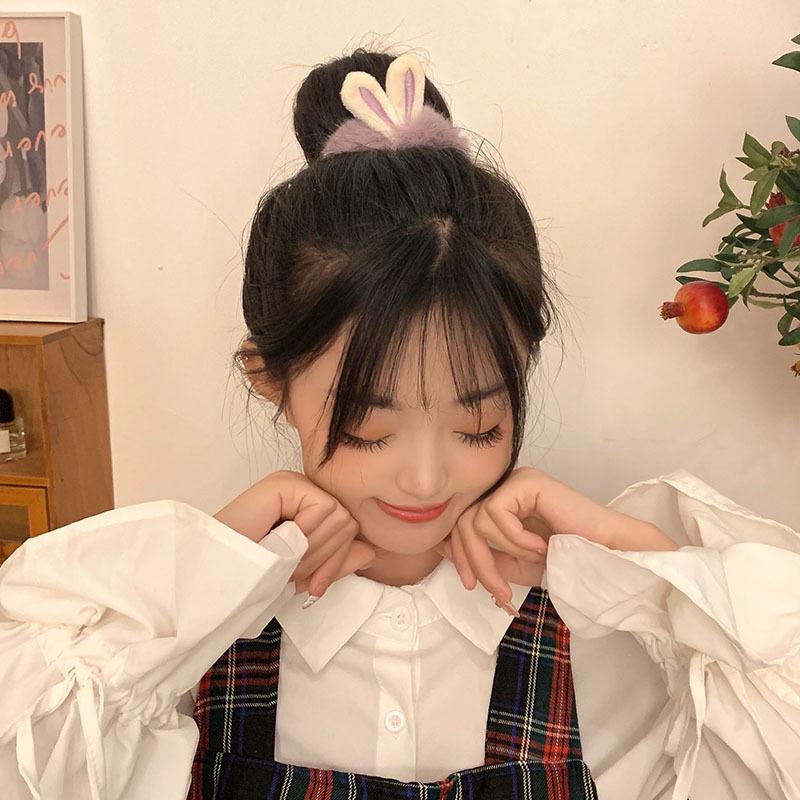 Plüsch-Hasenohren-Haarband – Weiches, waldinspiriertes Haar-Accessoire für Herbst & Winter