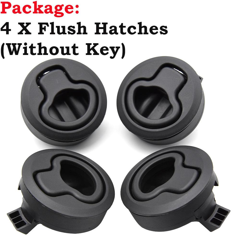2/4/6/10PCS Plastic Marine Boat Round Deck Lock Flush Pull Slam Latches Lift Ring Handle RV Boat Yacht Hatch Door Lock
