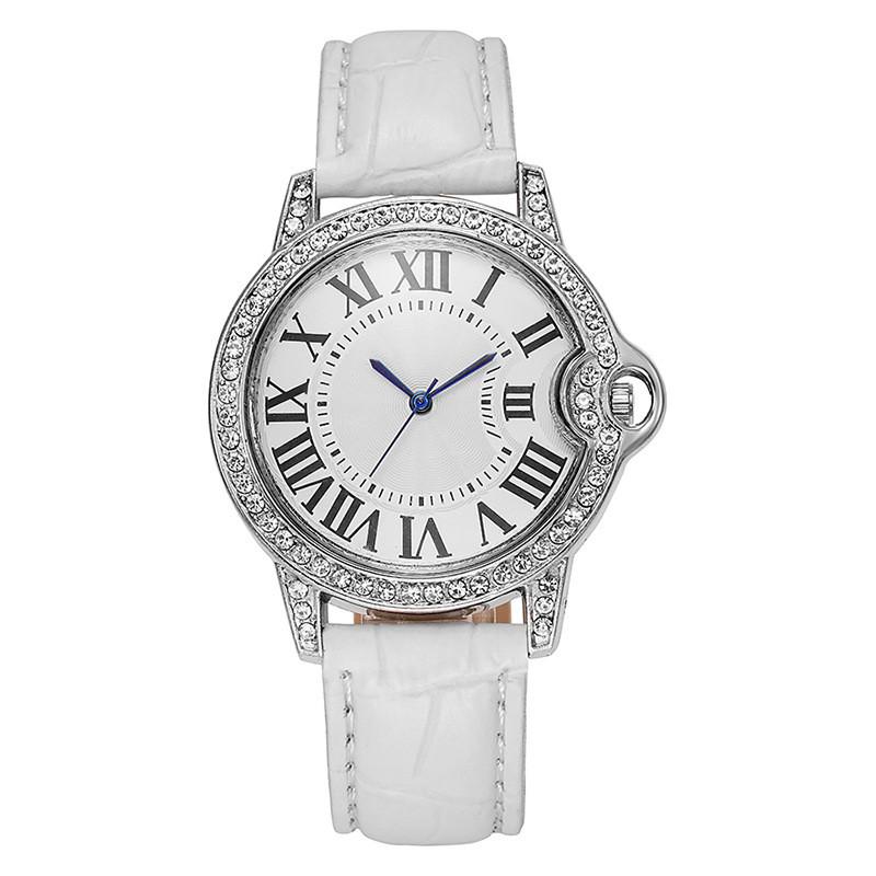 Fashion Lady Quartz Watch With Leather Strap For Casual Wear