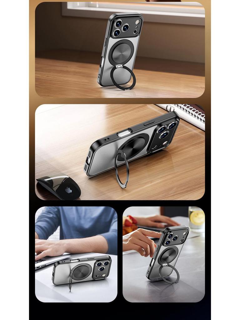 Husă Suport Magnetic de Încărcare 360 pentru iPhone 17/16 Pro Max/15 - Protecție la Cădere