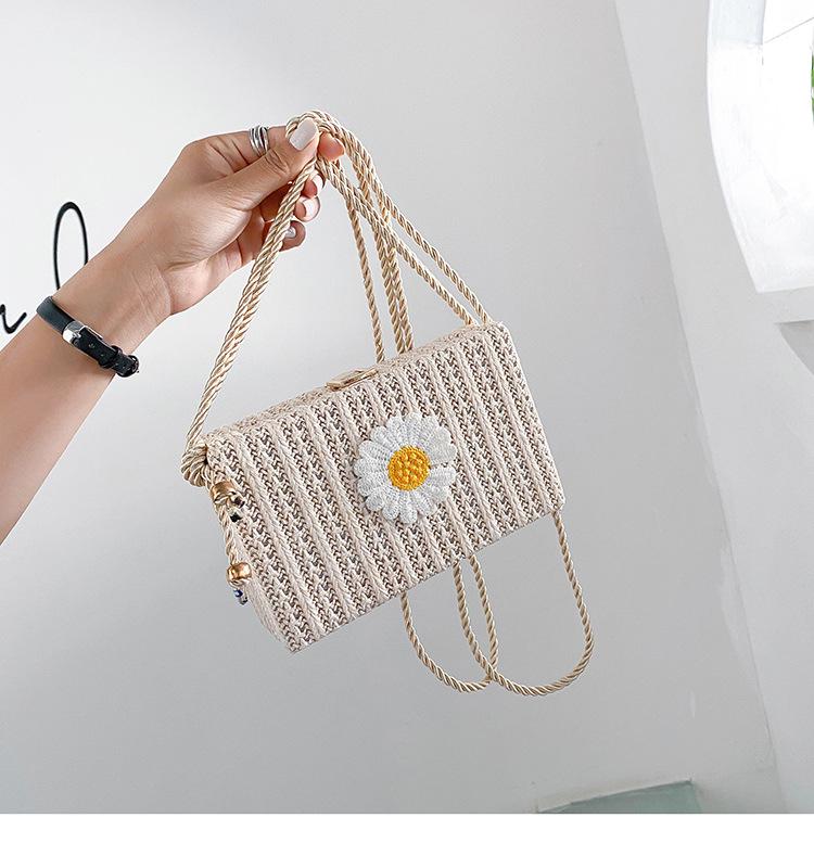 SCIONE Net Red Small Bag 2020 Women Messenger Bag Straw Woven Bag Small Square Bag Shoulder Bag