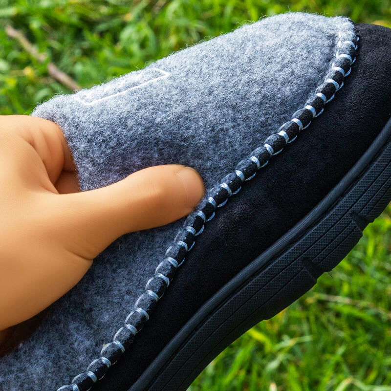 Outdoor Memory Foam Slippers Winter Warm Non Slip Massage Furr Lined Soft Comfort for Men