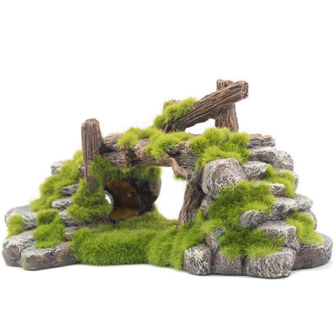 

Fish Tank Decoration Moss Rockery Stone Plants Wood Ruins Landscaping Turtle Tank Decoration Fish Shrimp Shelter