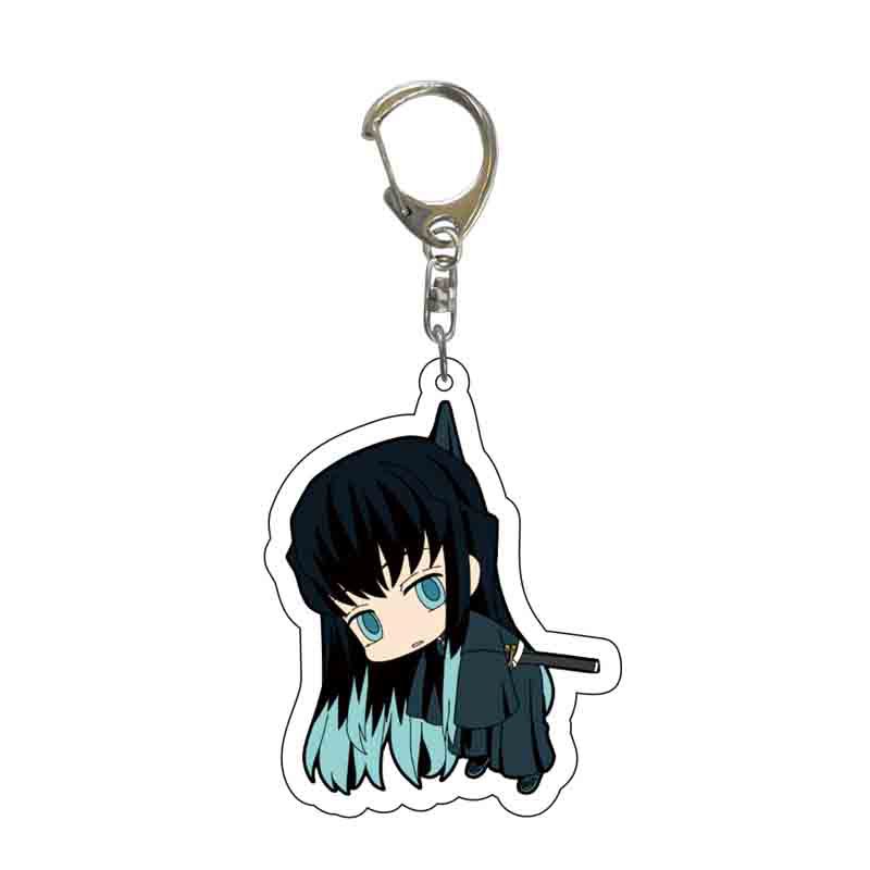 Demon Slayer Kimetsu No Yaiba Infinity Castle Acrylic Keychain Jewelry Tokitou Muichirou Iguro Obanai Action Model Model Toys