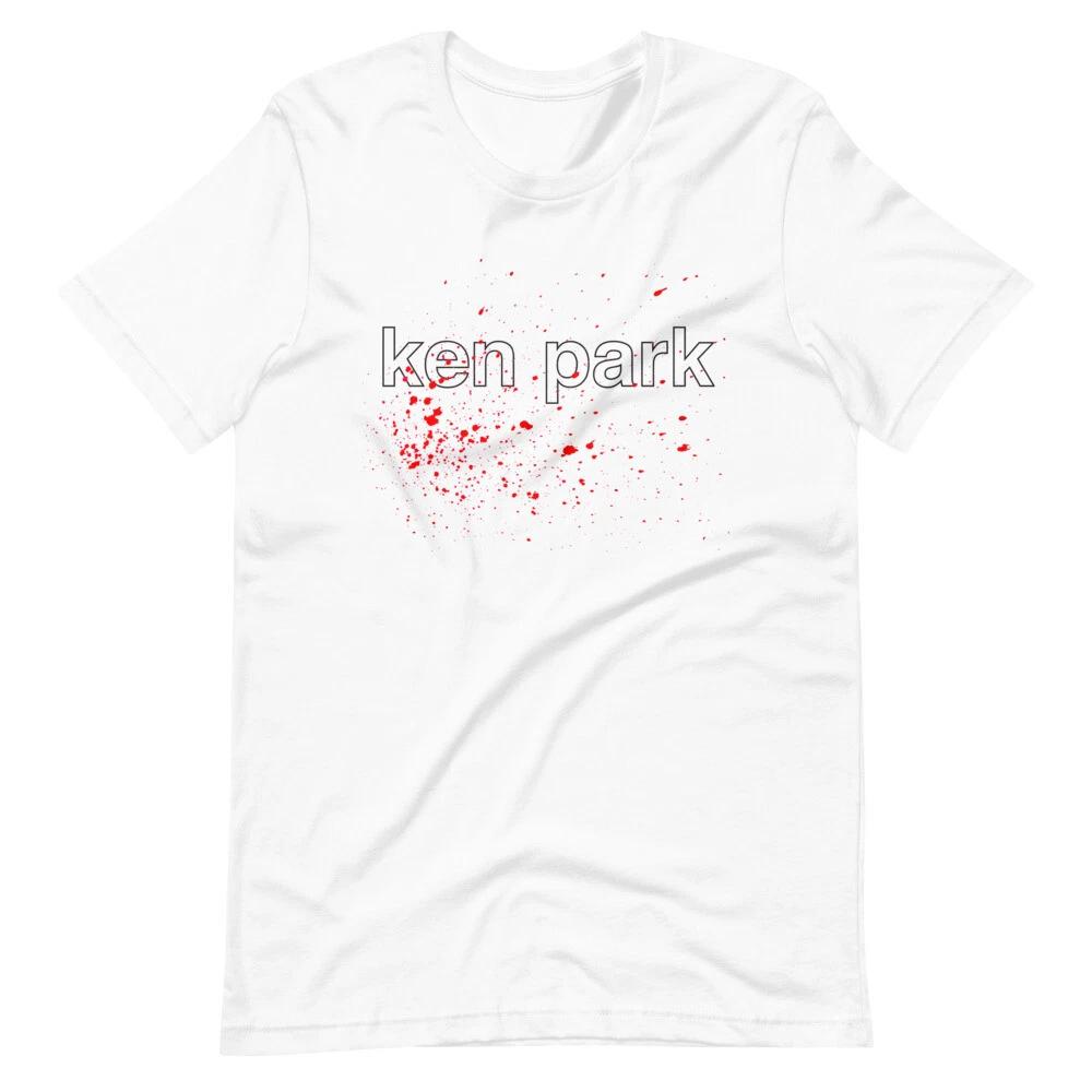

KEN PARK White Graphic Tee Shirt Short-Sleeve Unisex 100% Cotton T-shirt Mens Tees Top XL