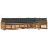 Outdoor Sofa Set with Cushions 5 Pcs Natural and Anthracite