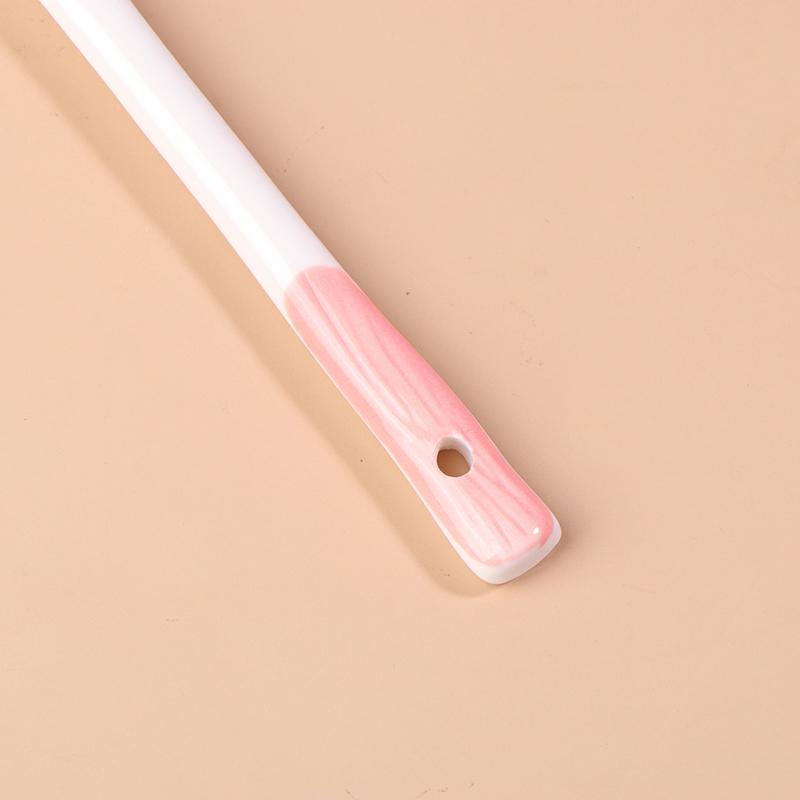 Kawaii Prase Keramická Polévková Lžíce Roztomilá Zmrzlina Ručně Malovaná Kávová Dezertní Lžíce s Dlouhou Rukojetí Kuchyňské Doplňky