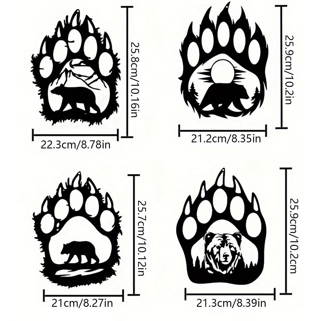 Metall Wanddeko Bärenpfote Wohnzimmerdeko Wandschilder Metall Wandkunst Innendekor Innen Außen Hängeobjekte