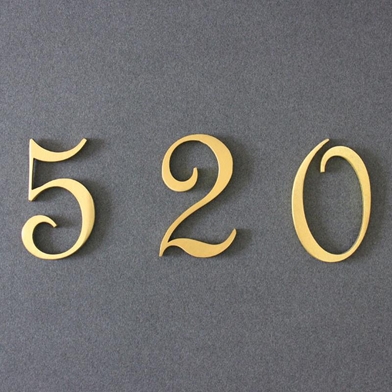 0-9 Acrylic Self Adhesive House Number Sticker Frosted Silver Gold Color Doorplate Home Door Plaque Numbers Sign New