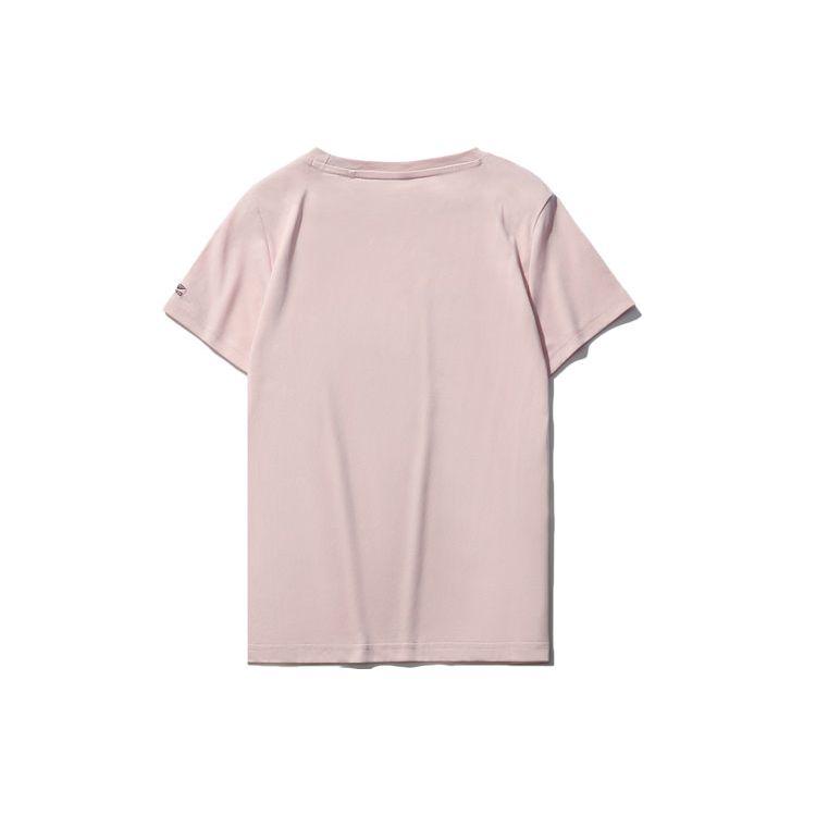 Li-Ning X Disney Co-Branded Sports Fashion Series Printed Round Neck Short Sleeve T-Shirt Women Tops Light-Pink AHSR212-3
