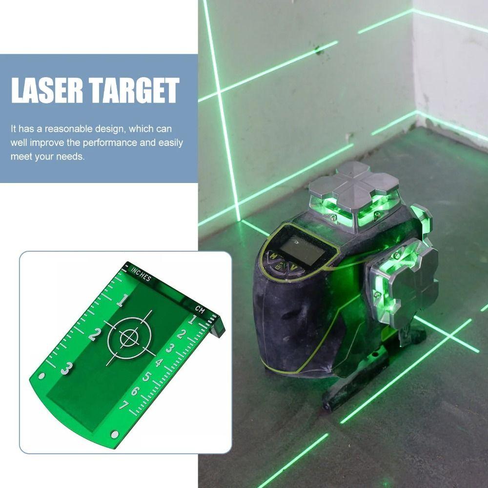 2Pcs Double Scale Laser Level Target Board Red/Green Magnetic Target Plate Measuring Tool