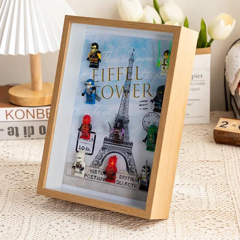 THK 3cm Wood Family Acrylic Picture Frame Wall Mounted Storage Display Showcase Photos Dried Flowers Awards Anime Figurine