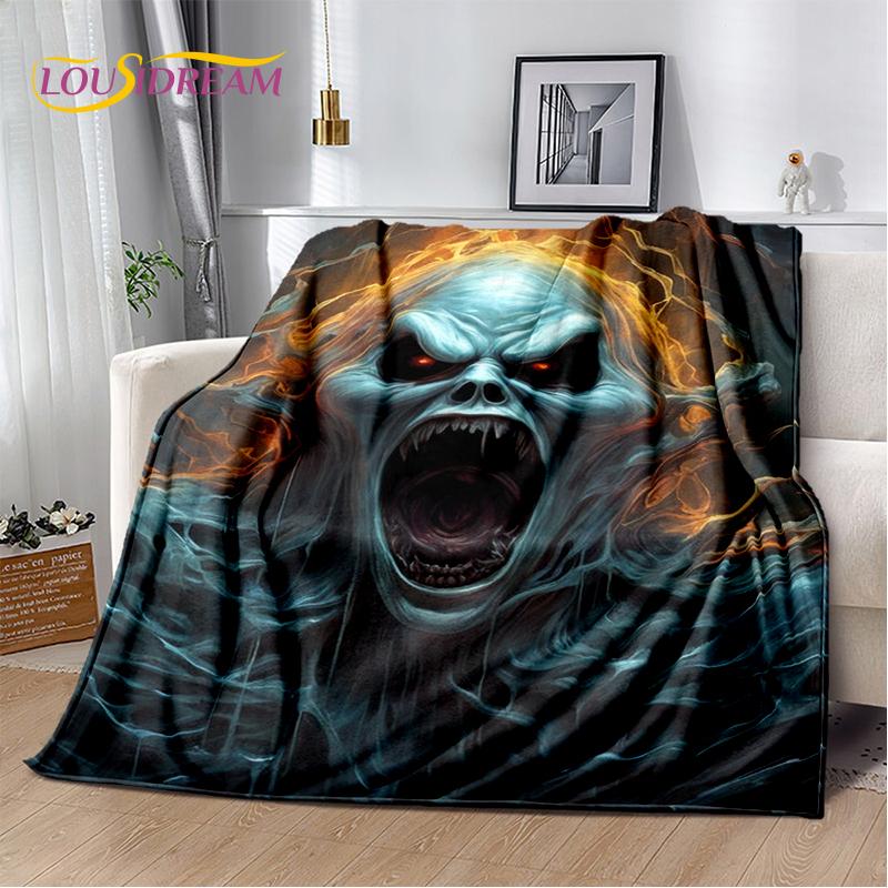 20 Style Gothic Horror Character Skull Ghost Spirit Soft Blanket,Soft Throw Blanket for Home Bedroom Bed Sofa Picnic Travel Gift