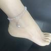 Korean version ins super fairy niche design female fashion temperament direct supply, double pearl pendant anklet