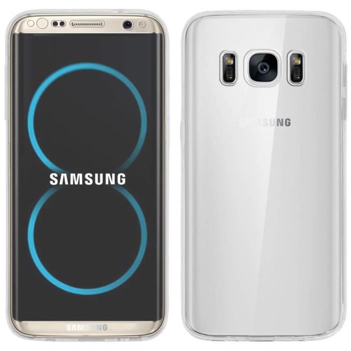 Coque pour samsung galaxy s8 plus intégral 360 etui protection transparente clair silicone doux flexible caoutchouc étui en gel