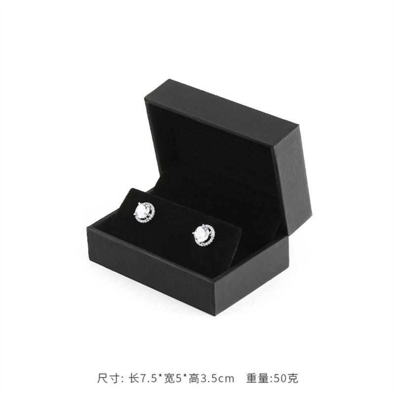 Spot filled leather paper earring box, right angle earring storage box, earring and earring packaging box, accessory box