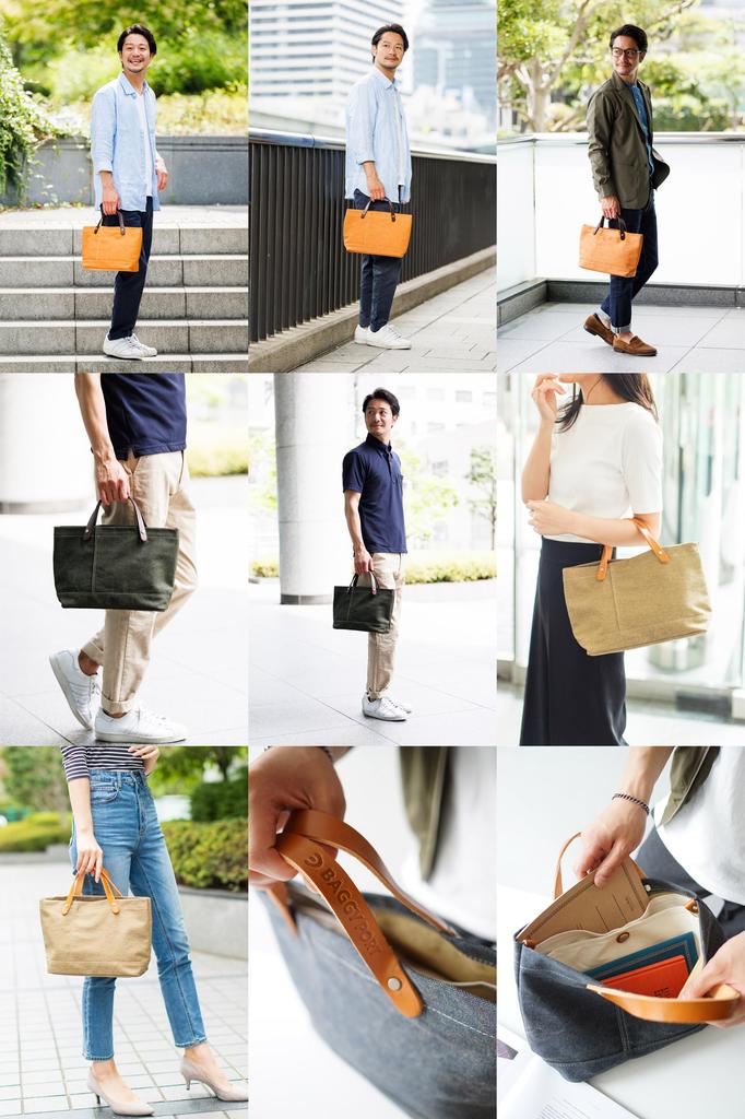 Tote Bag 8 Canvas Color Coating Black [Baggy Port] No. YNM-1300 Men's BP-YNM1300-BK