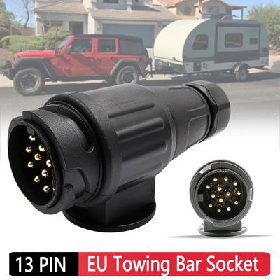Presa per barra di traino a 13 pin, adattatore per cablaggio da 12 V, adattatore per convertitore di luci per rimorchi, adattatore per presa per roulotte, adattatore per veicoli camper