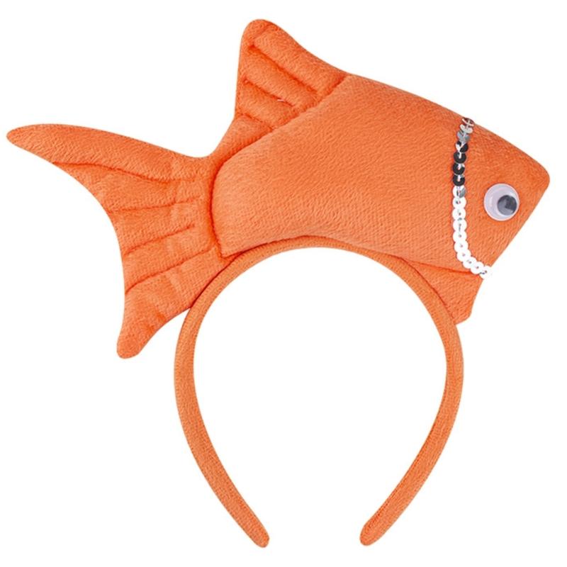 

1/3Pcs Kids Goldfish Costume Set Goldfish Headband Bowtie Tutu Skirt for Halloween Christmas Sea Animal Cosplay Costumes