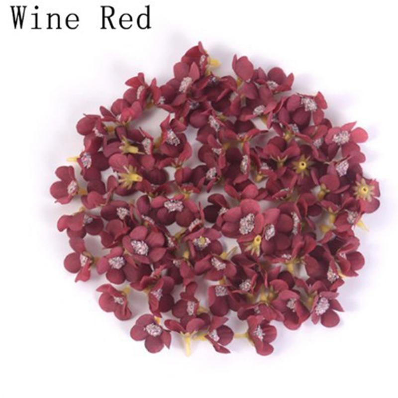 100Pcs 2.5Cm Silk Cloth Wedding Flower Heads Diy Manual Simulation Material For Dress Wreath Decoration Creative Flower Buds